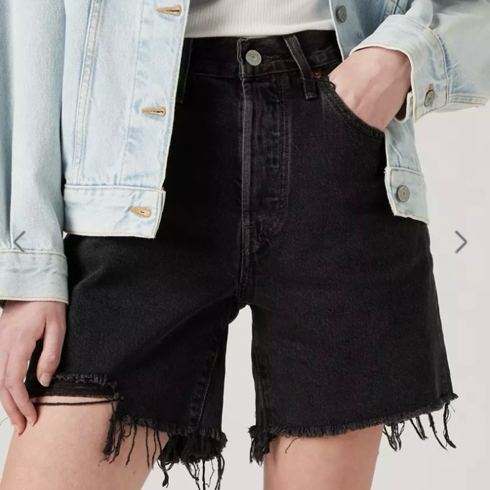 Levi 501 Mid Thigh Denim Shorts